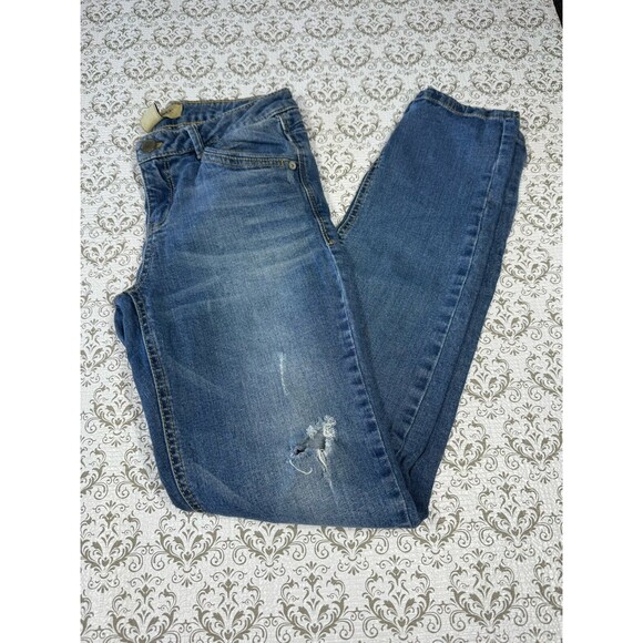 Democracy Women's Girlfriend Jeans Size 2 Distressed Blue Jeans - Picture 1 of 10